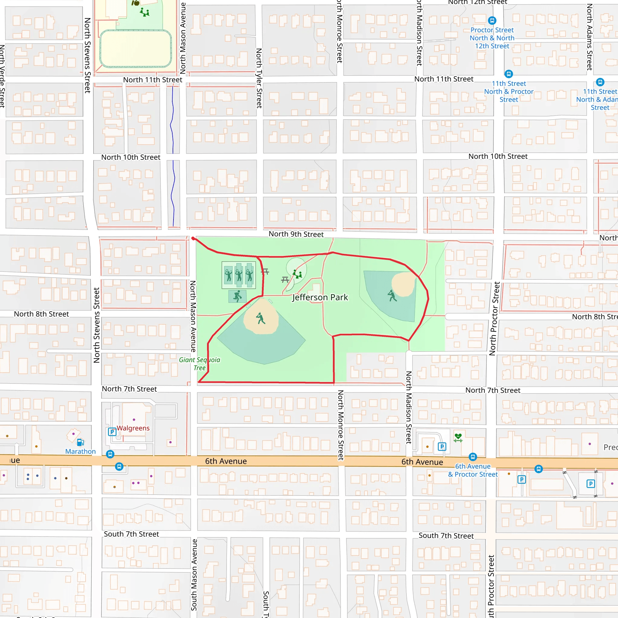 Jefferson Park Loop mobile static map