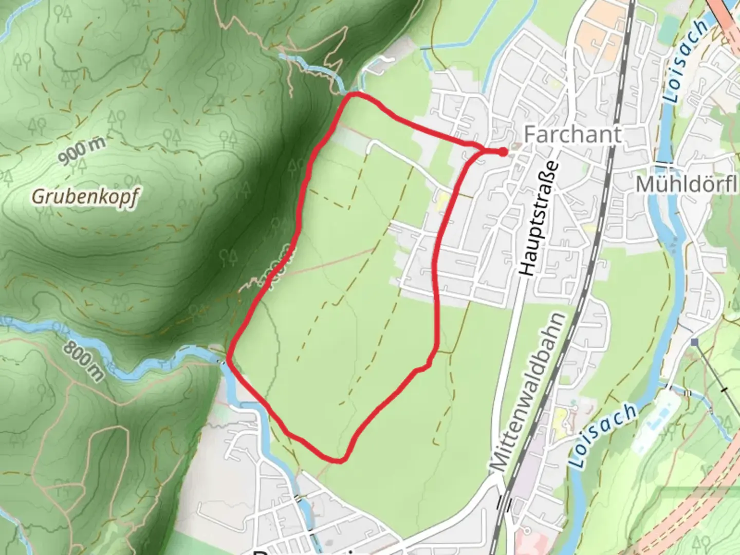An image depicting the trail Spielleitenweg Circle and its surrounding area.