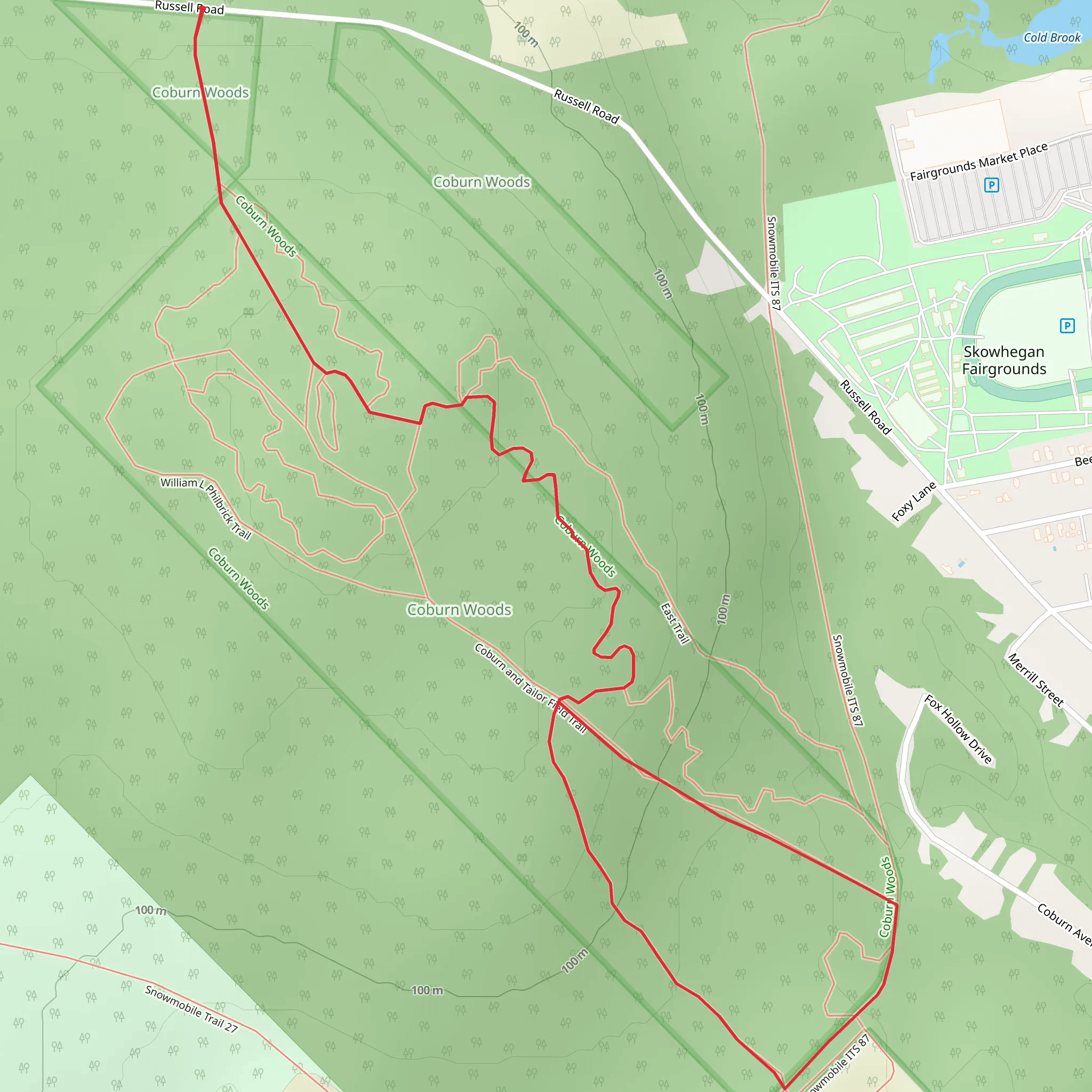 Russell Road Loop mobile static map