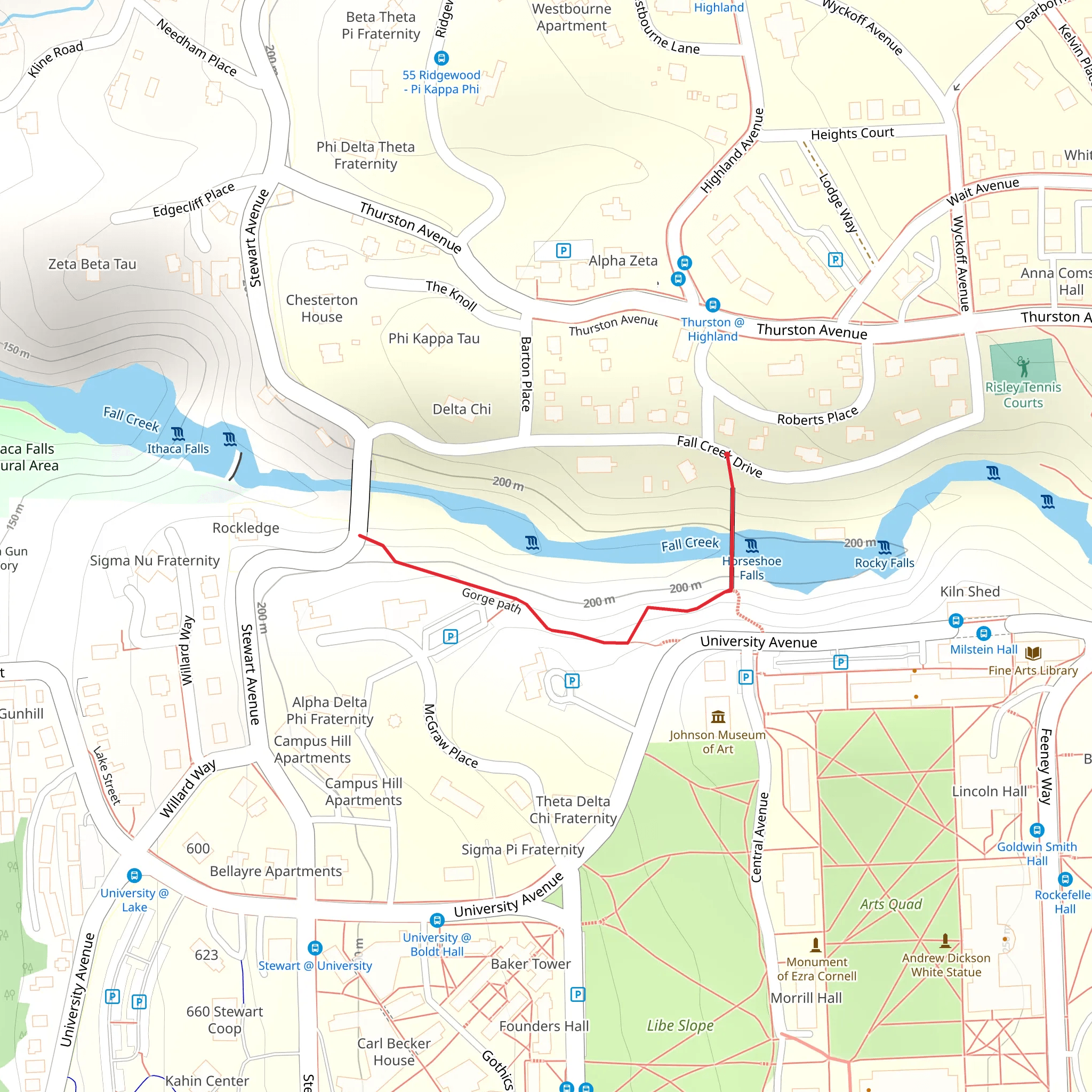Gorge Trail - Cayuga Height mobile static map