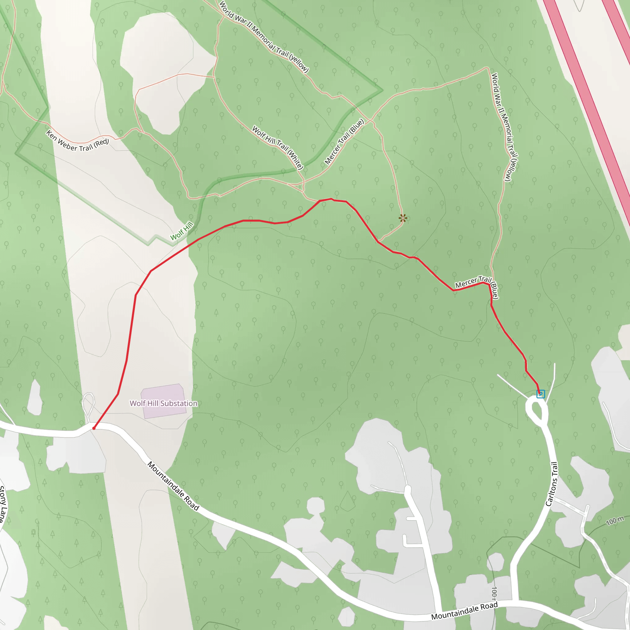 Mercer Trail - Blue mobile static map