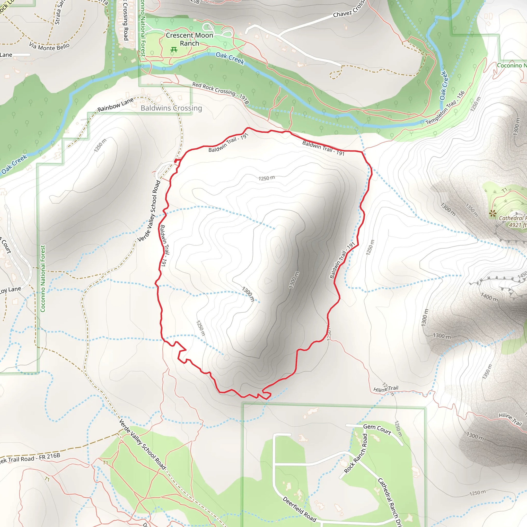 Baldwin Trail mobile static map