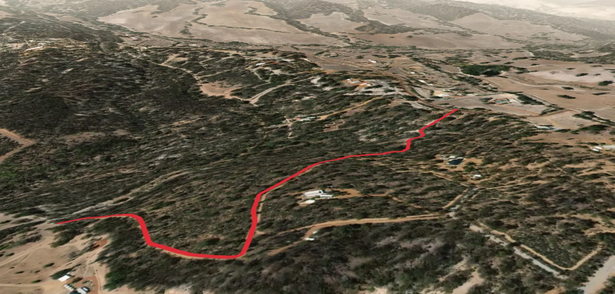An image depicting the trail Panorama Reserve and its surrounding area.