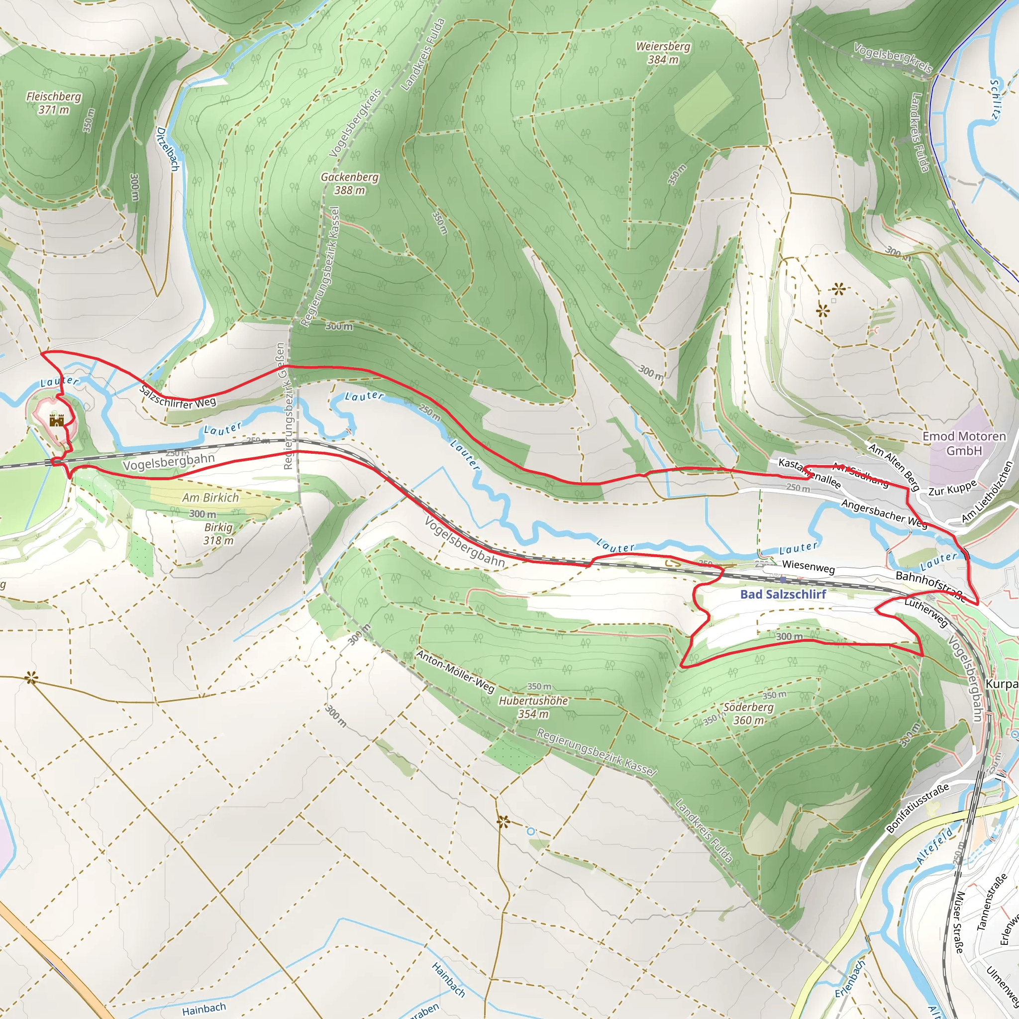 Salzchlirfer Weg mobile static map