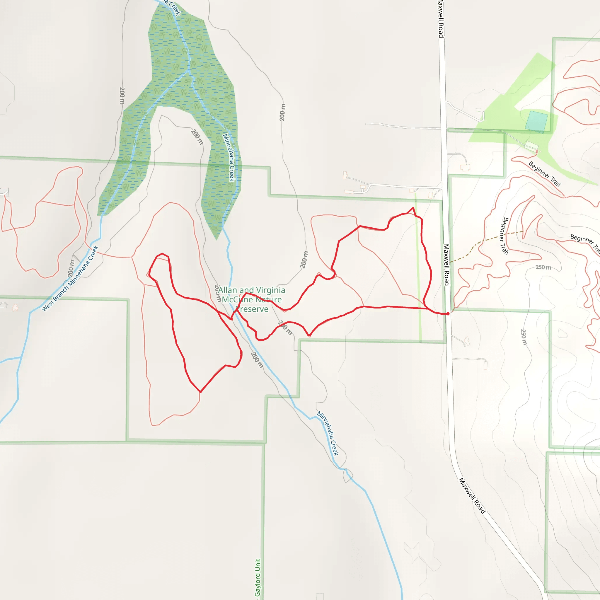 Loop around Minnehaha Creek mobile static map