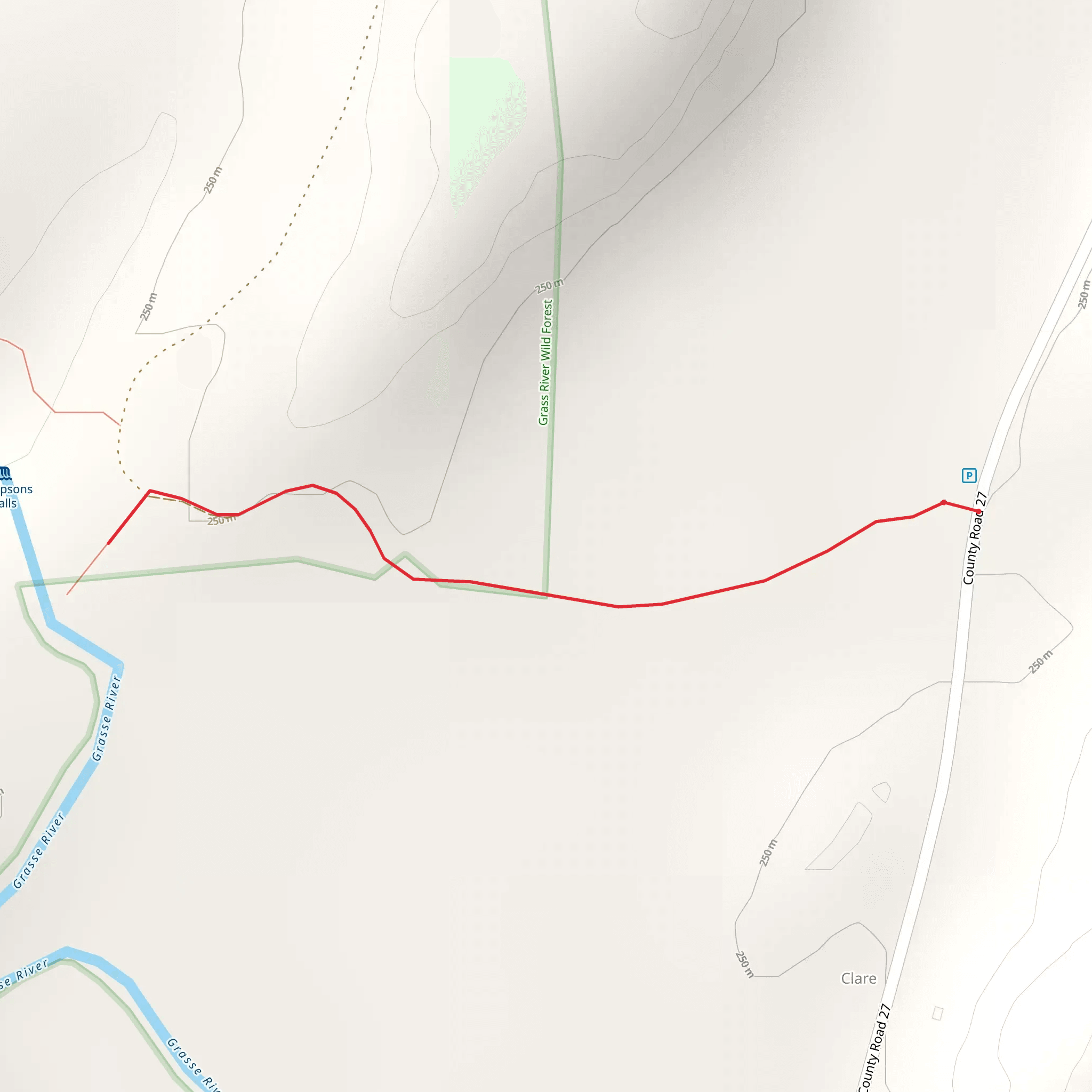 Grasse River Trail mobile static map