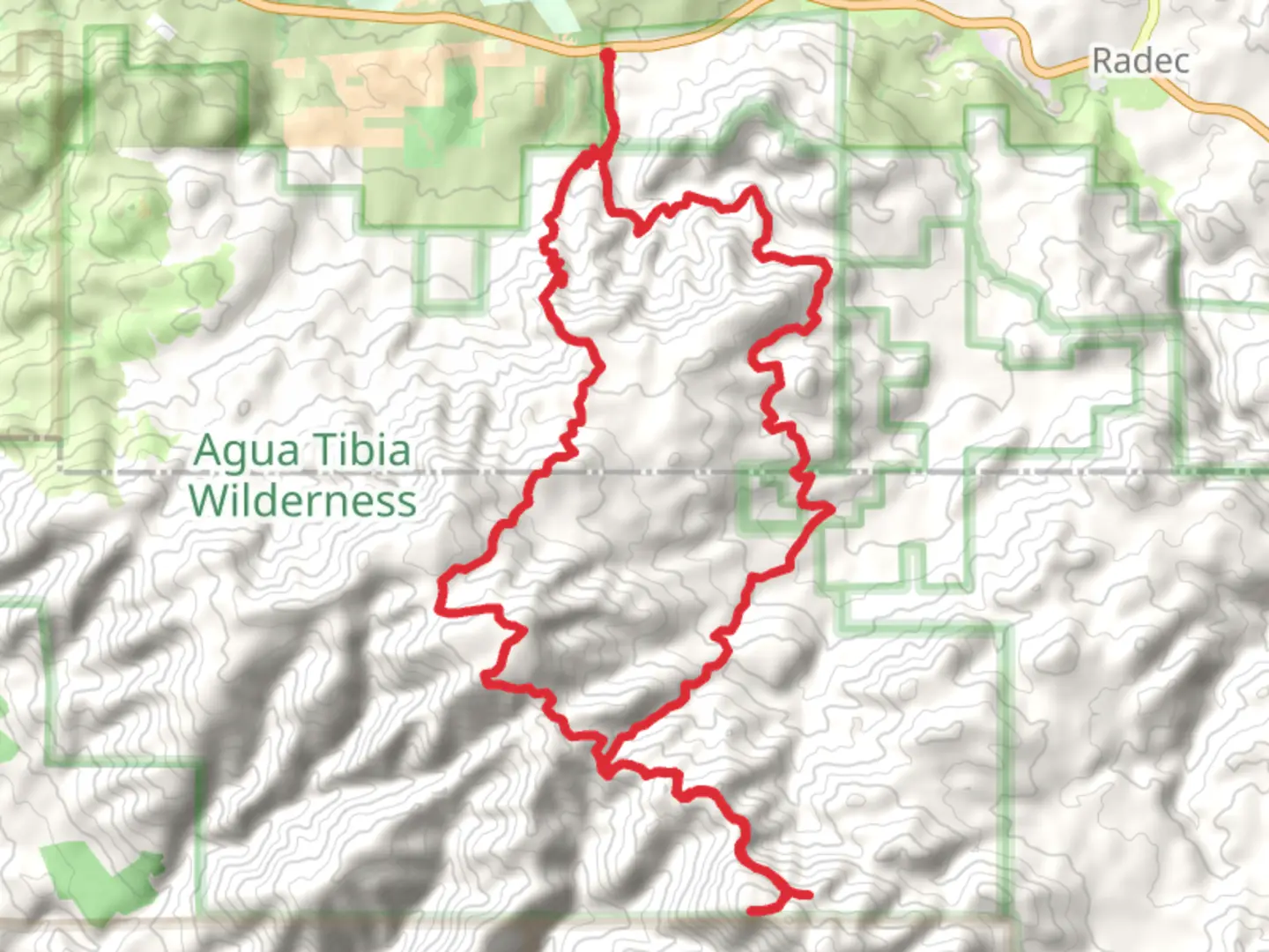 An image depicting the trail Dripping Springs, Eagle Crag and Wild Horse Peak Loop Trail and its surrounding area.