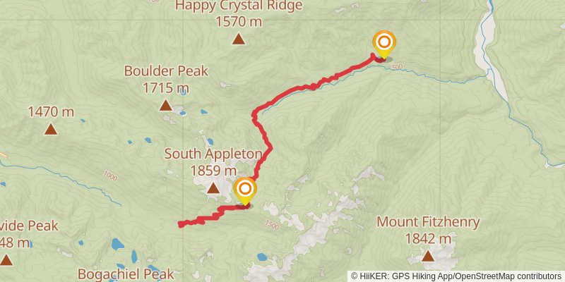 Appleton Pass via Olympic Hot Springs Trail stage 3 Map