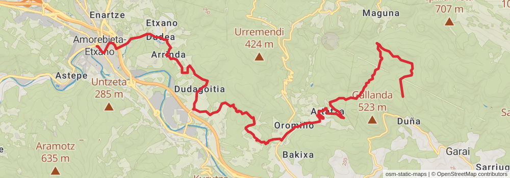 GR 229 Mikeldi Durangaldea stage 3 Map