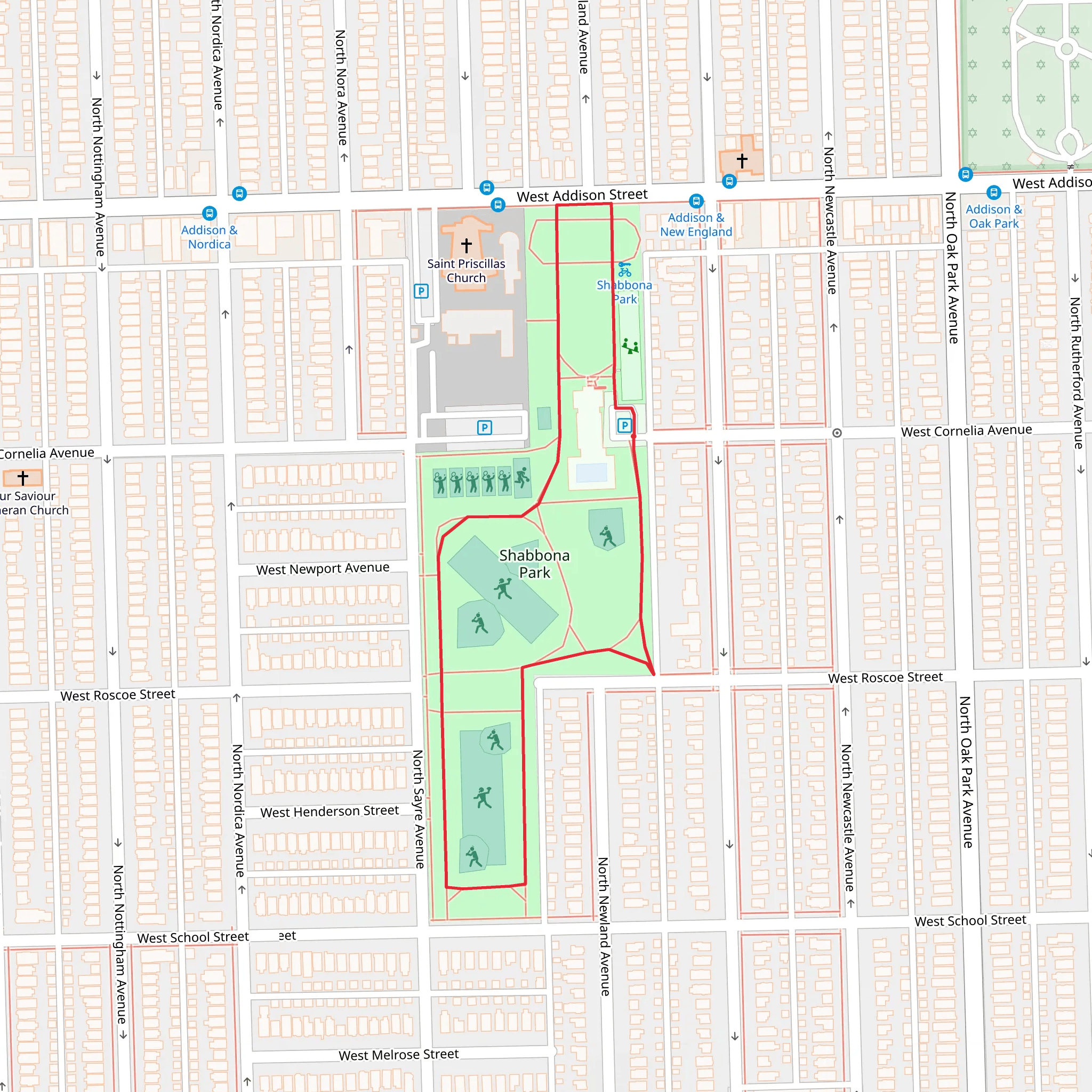 Shabbona Park Loop mobile static map