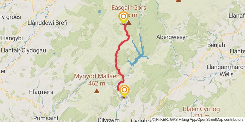 Holyhead to Chepstow Walk stage 21 Map
