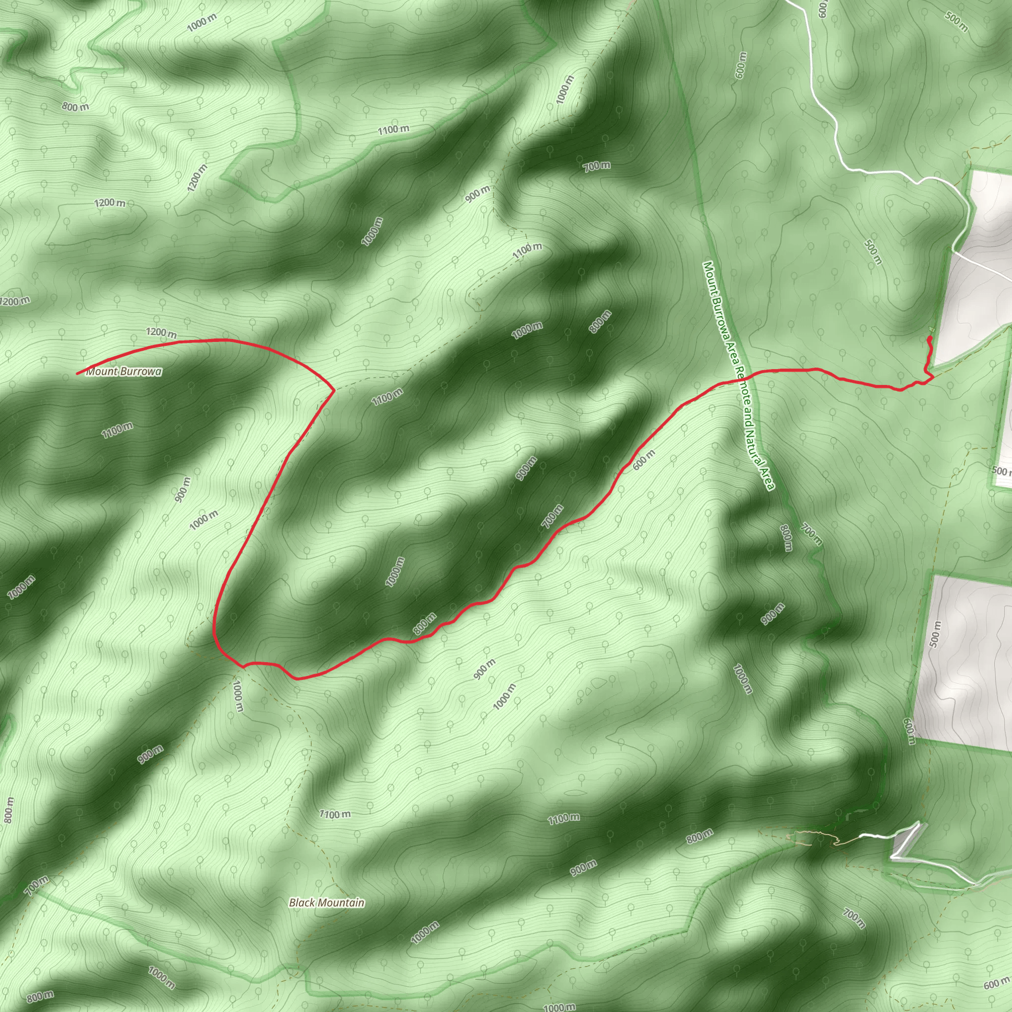 Mt Burrowa Trail mobile static map