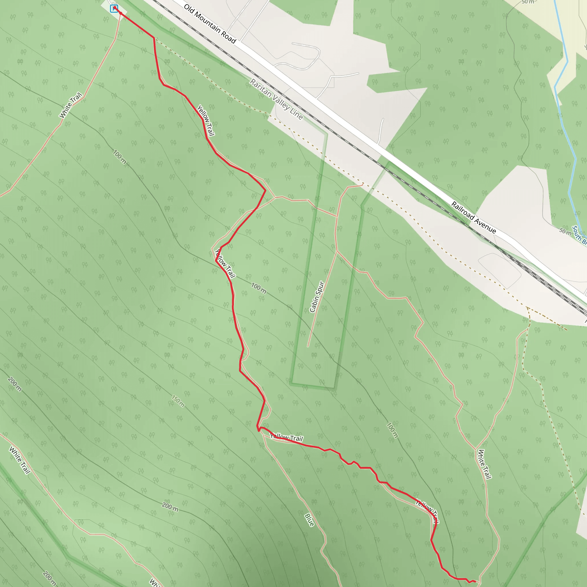 Yellow Trail mobile static map