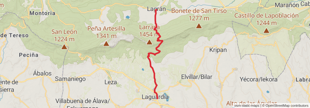 GR 38 - Wine and Fish Route stage 2 Map
