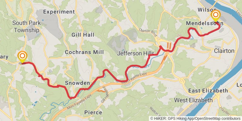 Montour Trail stage 4 Map