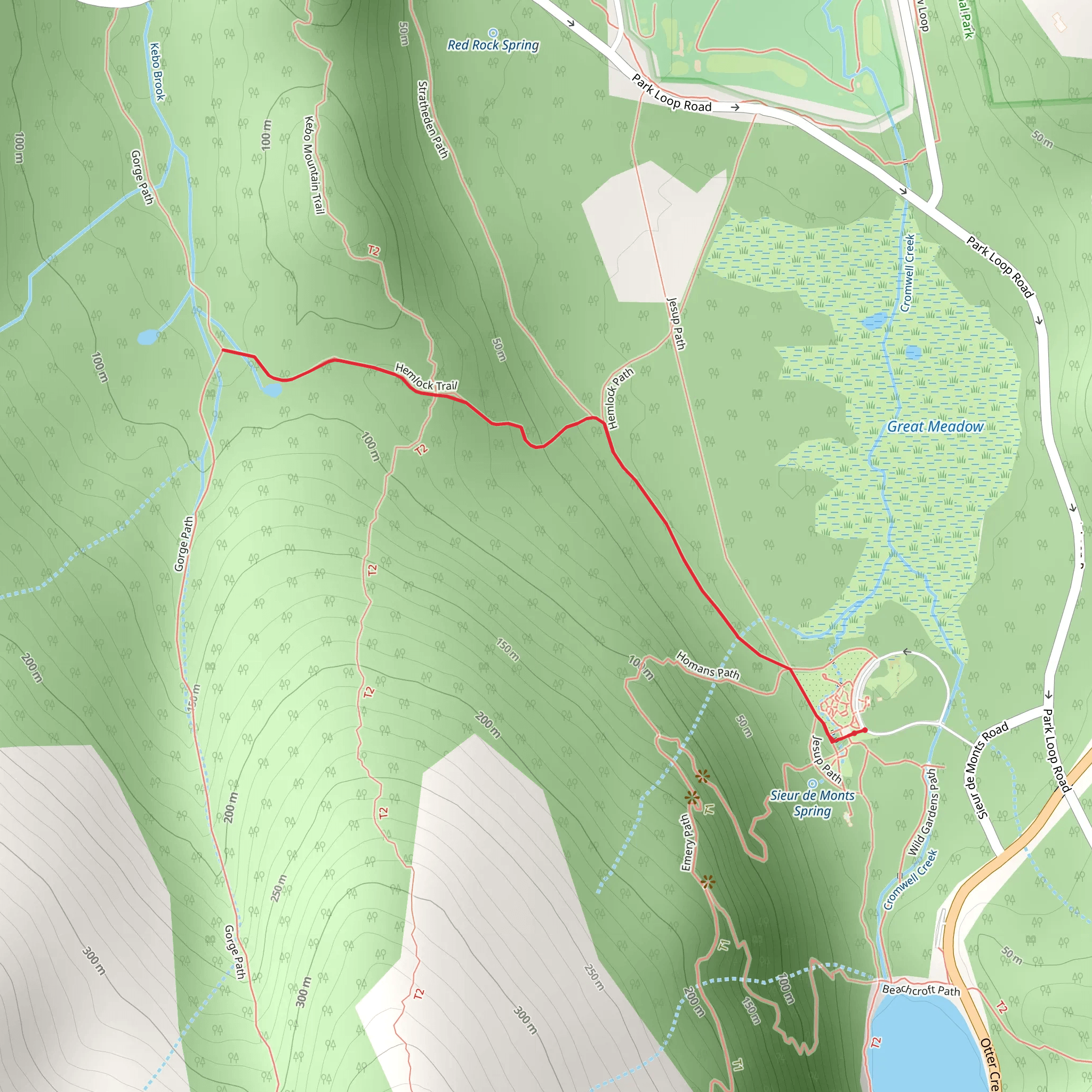 Hemlock Road Path mobile static map
