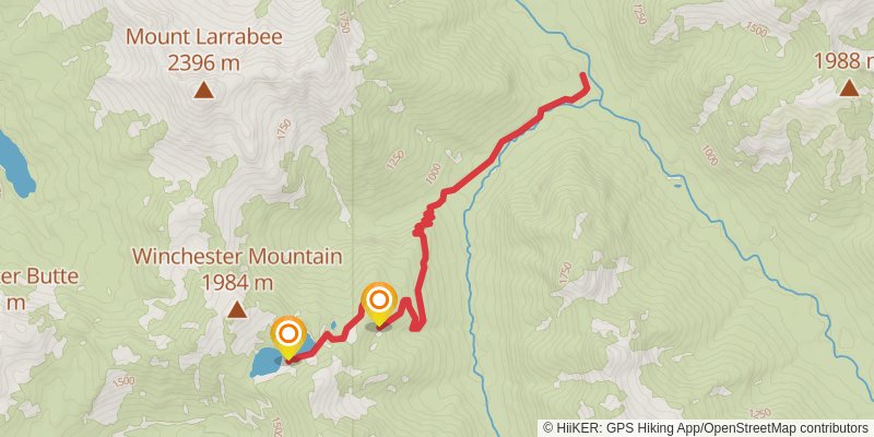 Twin Lakes to Silesia Creek Trail stage 2 Map