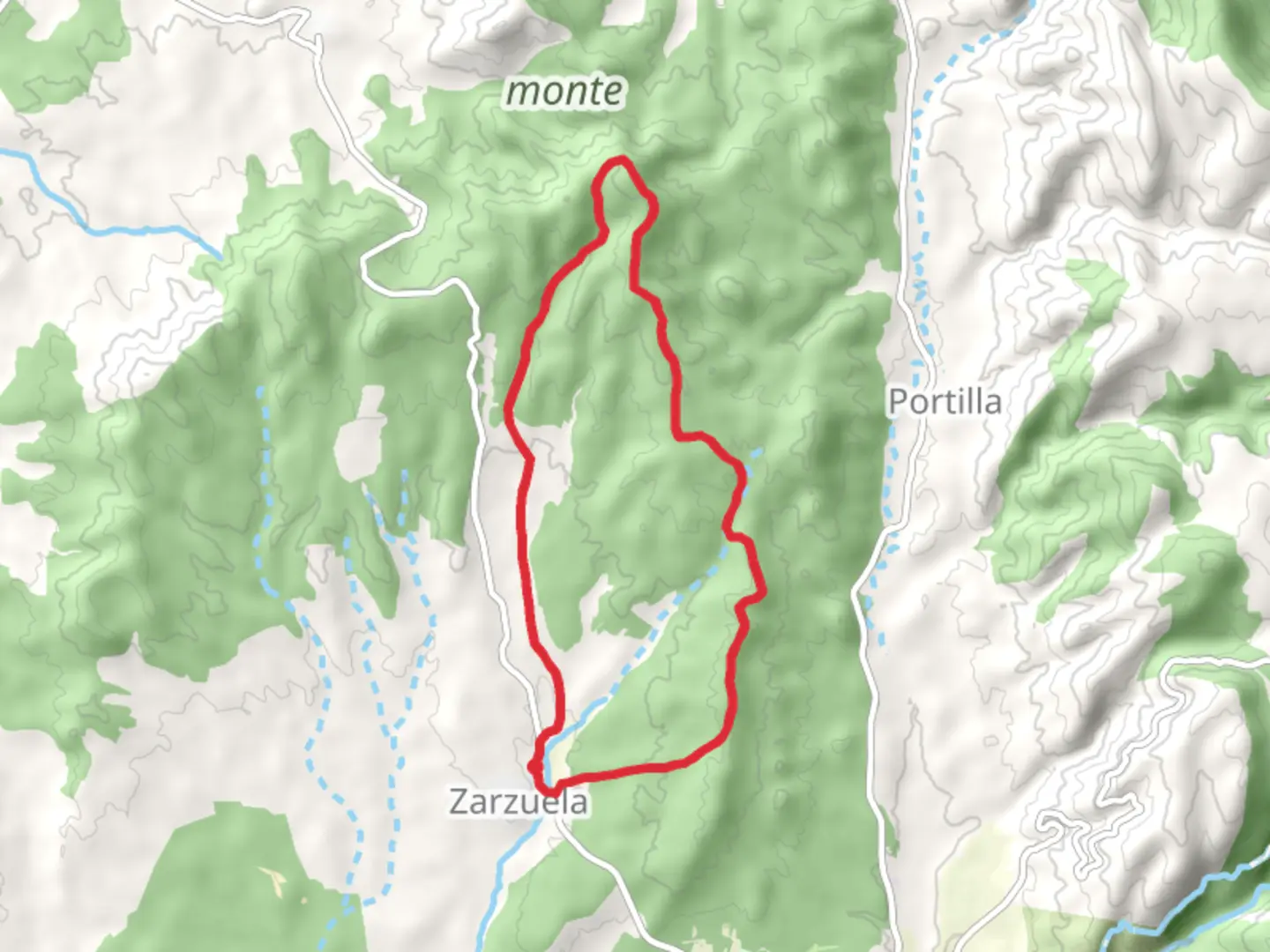 An image depicting the trail Cerro la Calera and Vallejos PR CU 24 and its surrounding area.