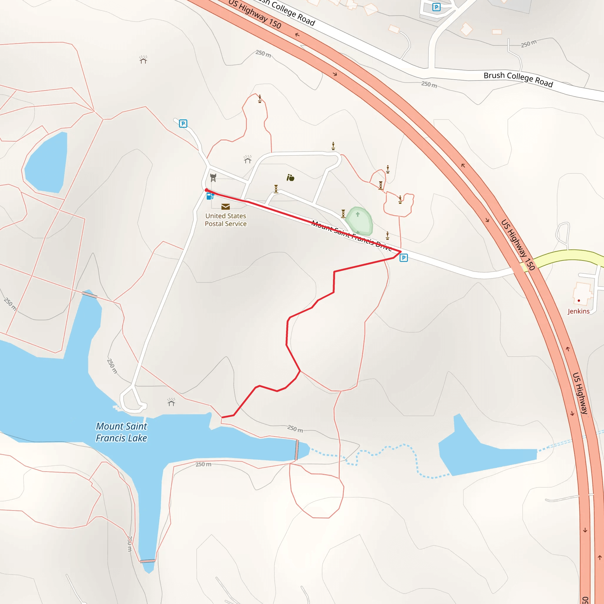 Mount Saint Francis Drive mobile static map