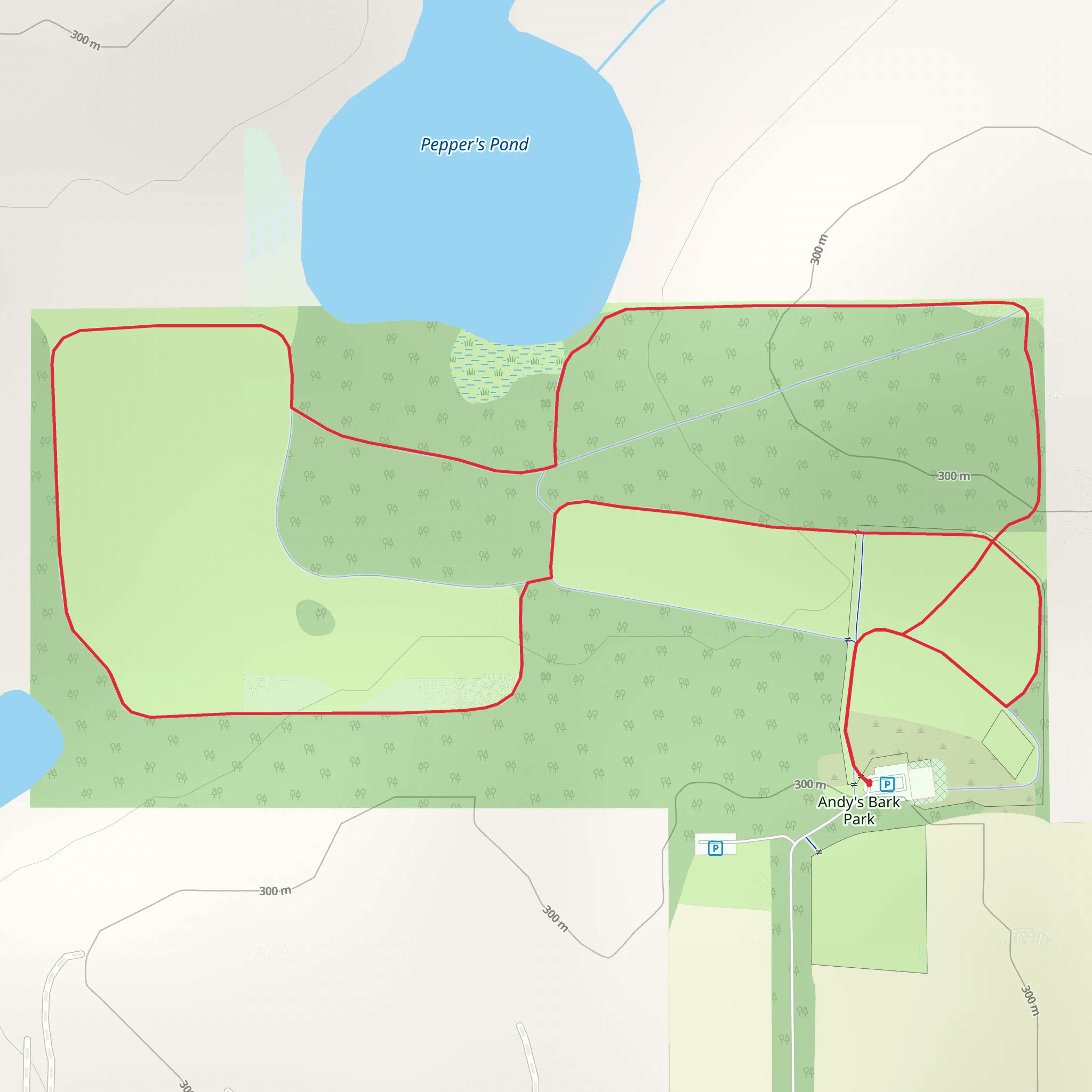 Andy's Bark Park Loop mobile static map