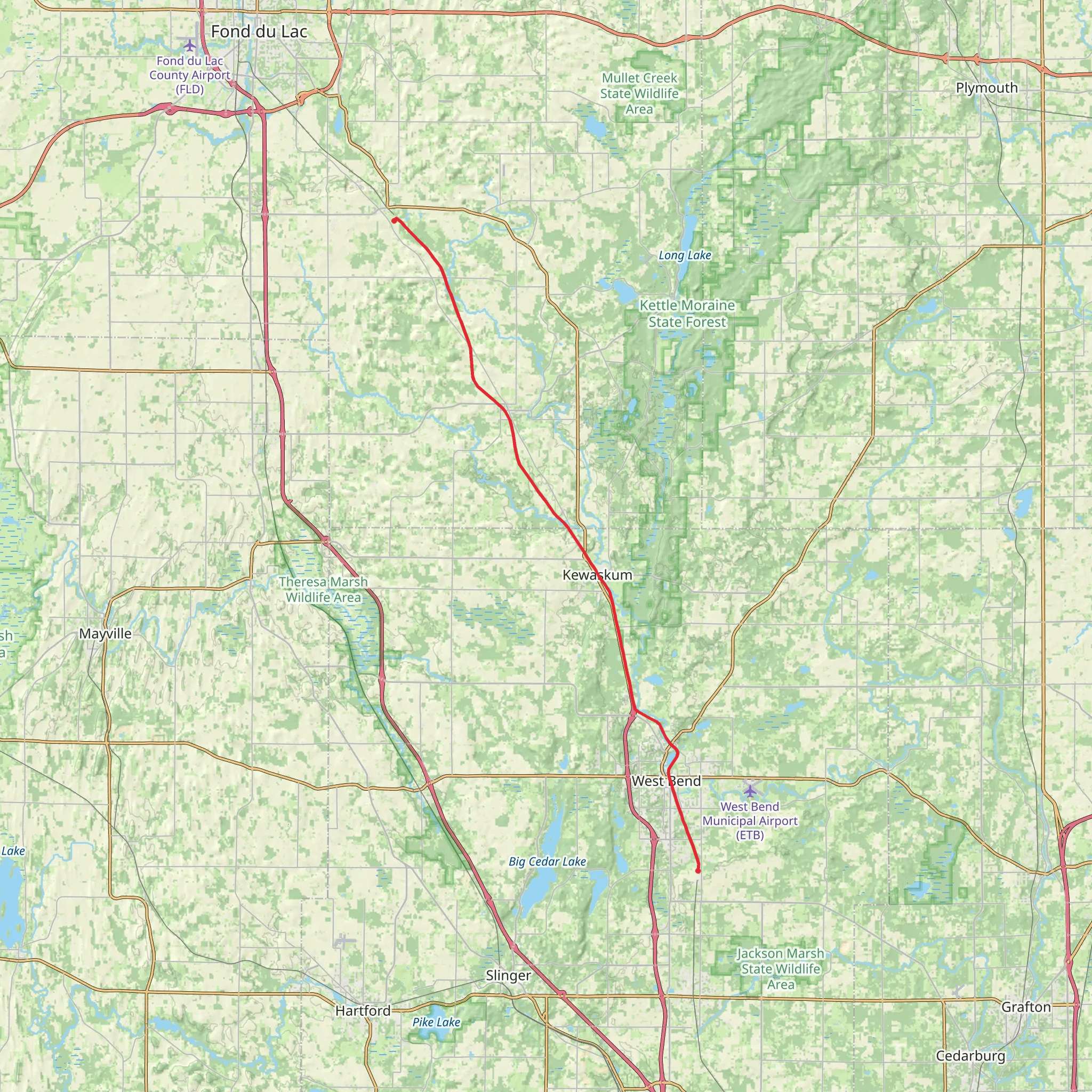 Eisenbahn State Trail mobile static map