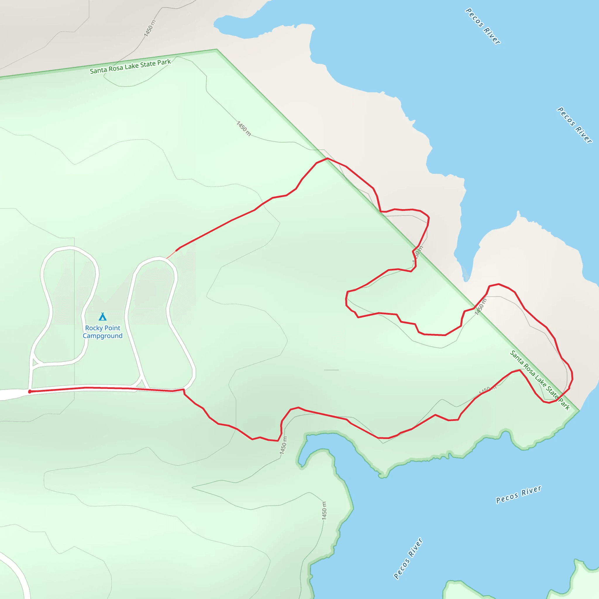 Santa Rosa Lake State Park Walk mobile static map