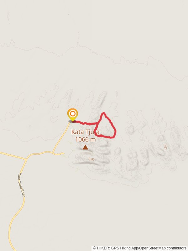 Kata Tjuta Valley Trail mobile static map