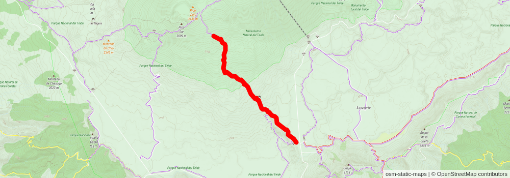PR TF 41 Pico del Teide Peak from El Socorro Beach stage 4 Map
