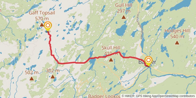 Newfoundland T'railway Trail stage 15 Map