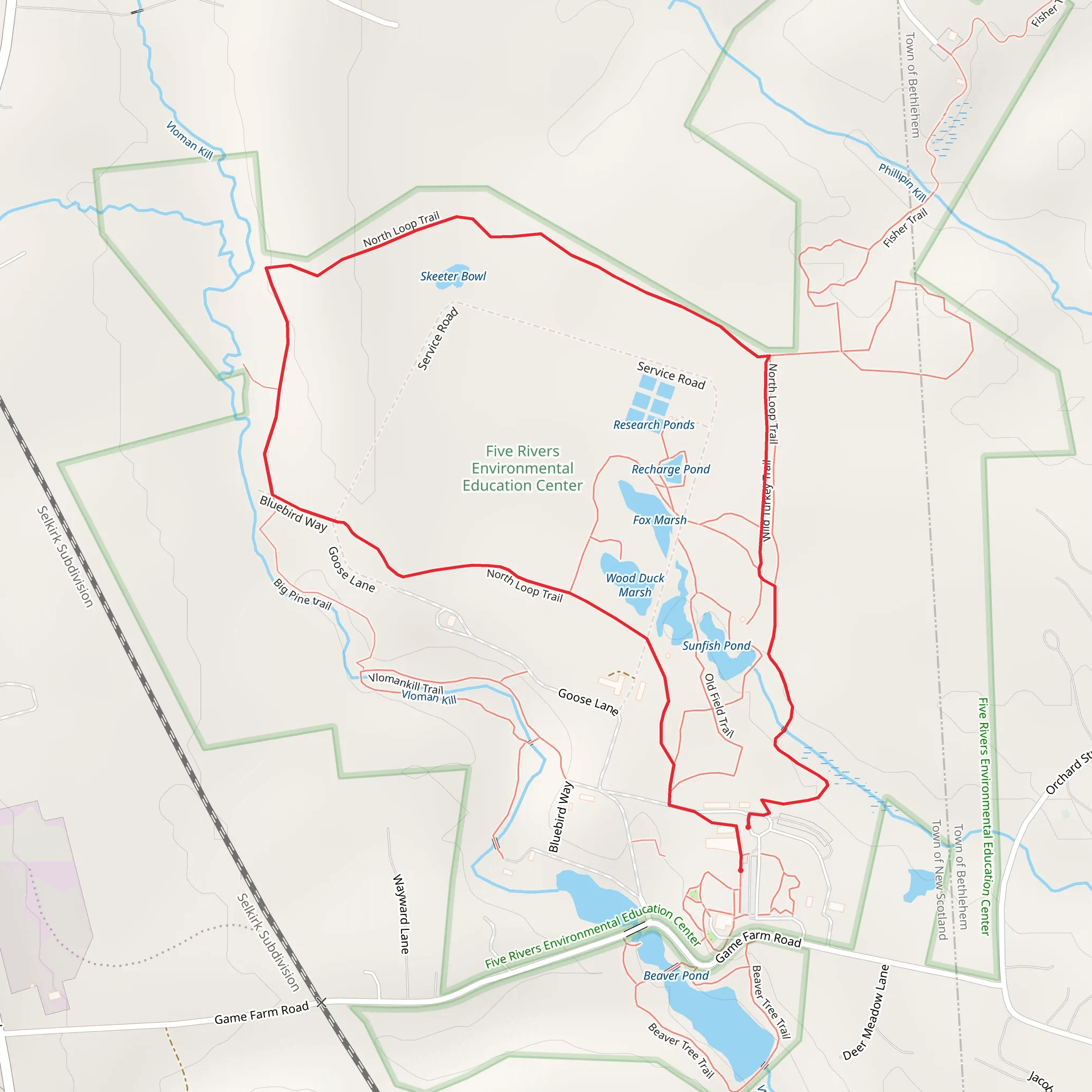 North Loop Trail mobile static map