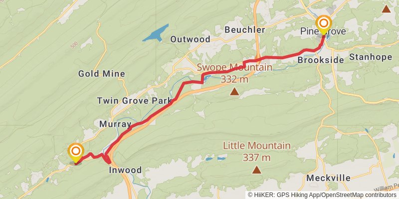 Appalachian Trail - Pennsylvania stage 8 Map