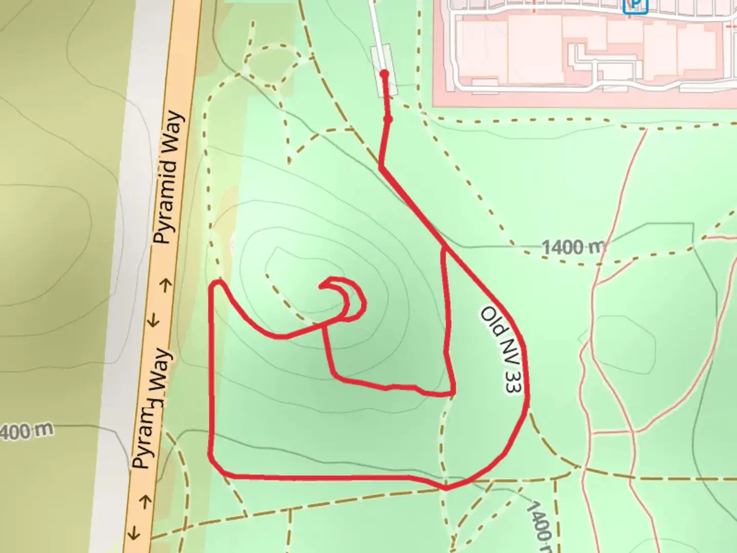 An image depicting the trail Old NV 33 Loop and its surrounding area.