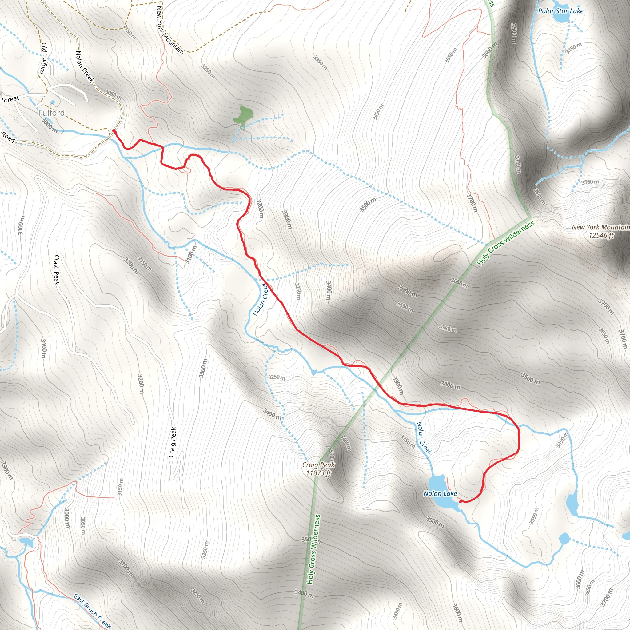 Nolan Lake Trail mobile static map