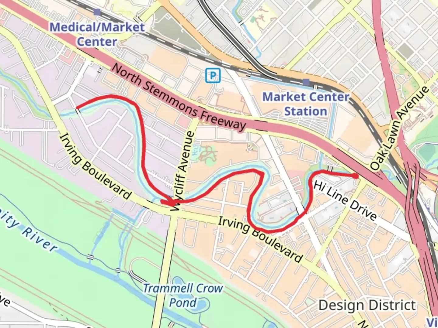 An image depicting the trail Trinity Strand Trail and its surrounding area.