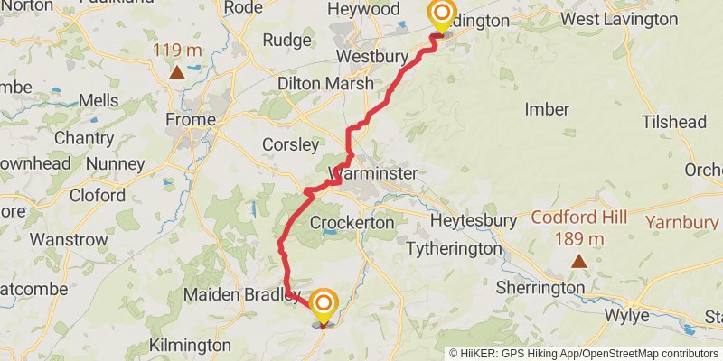 Mid Wilts Way stage 5 Map