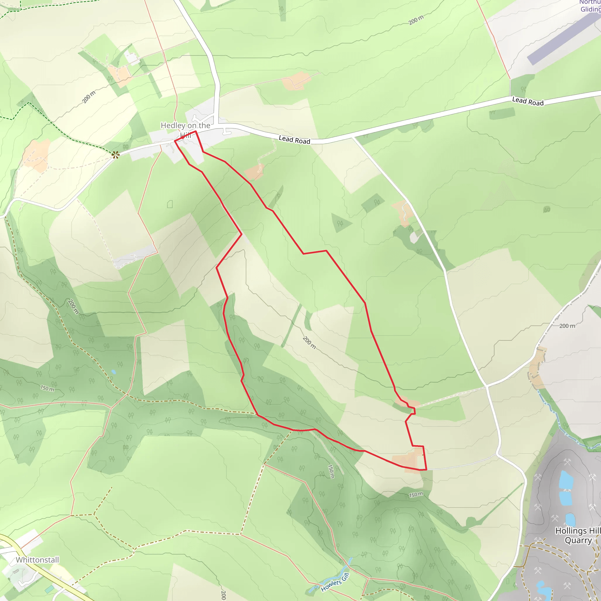 Hedley on the Hill Loop mobile static map