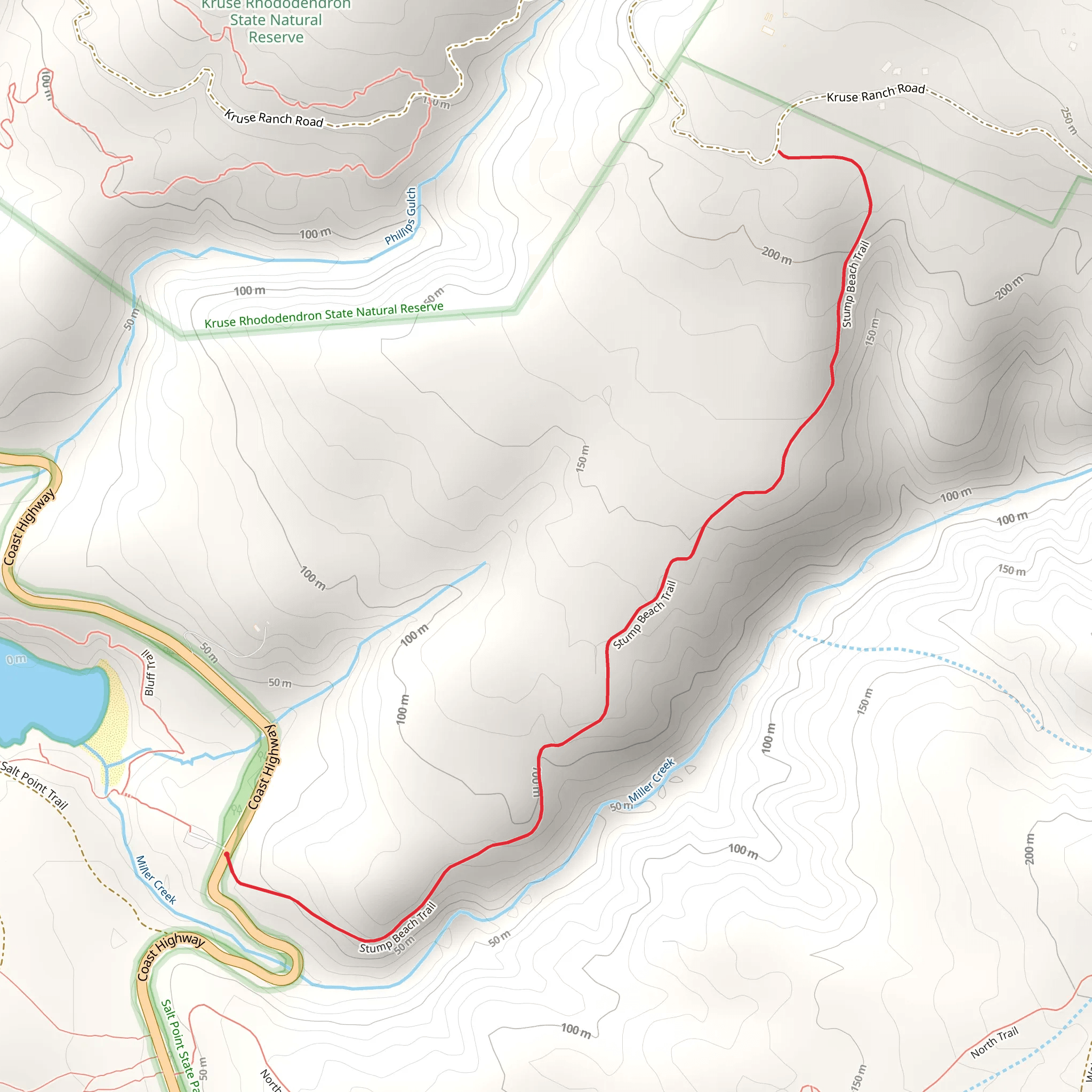 Stump Beach Trail mobile static map