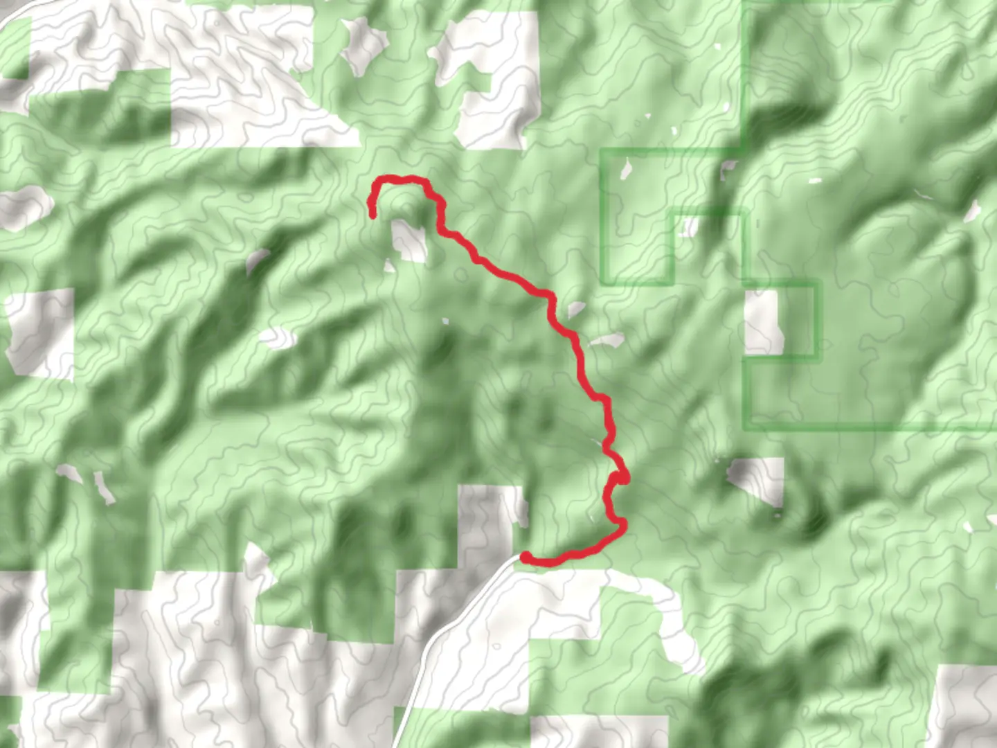 An image depicting the trail White Rock Jeep Road and its surrounding area.