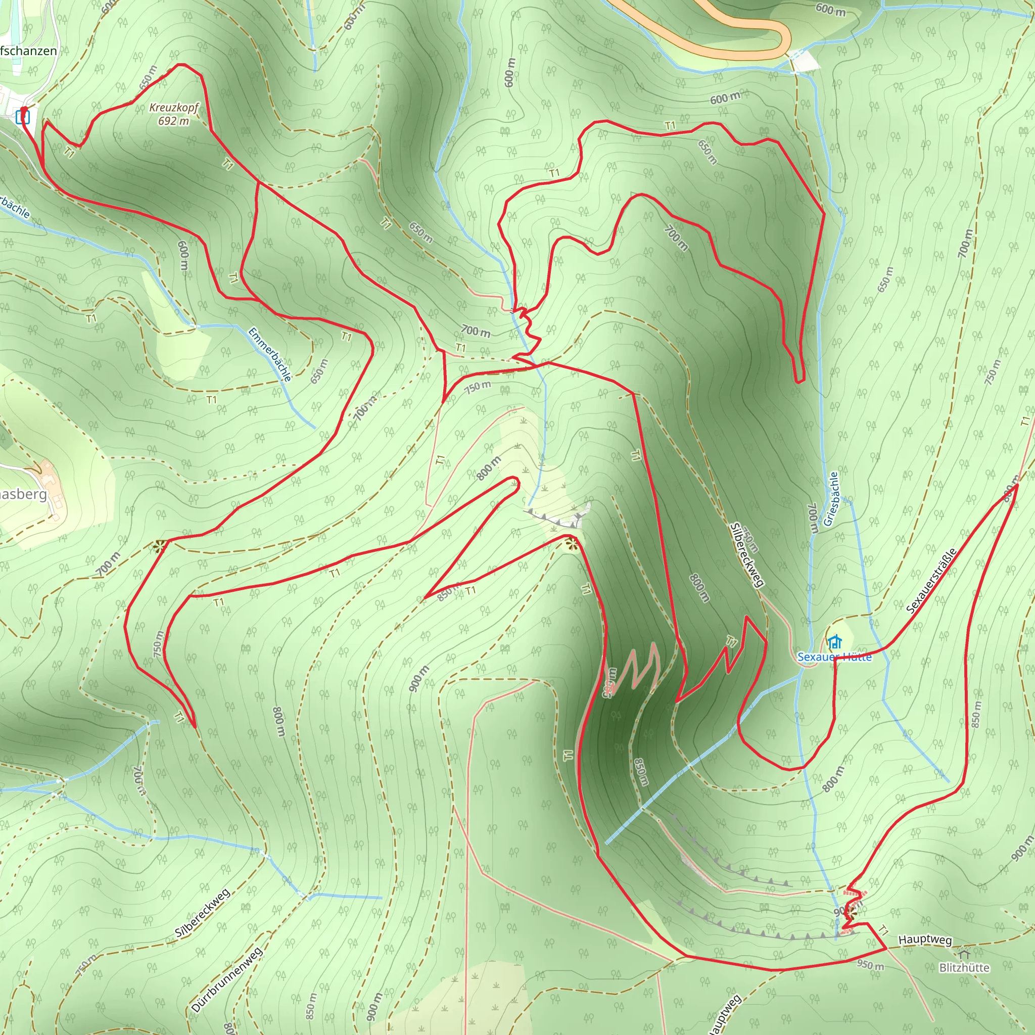 Renchtalsweg and Emmersbach Silbereck mobile static map