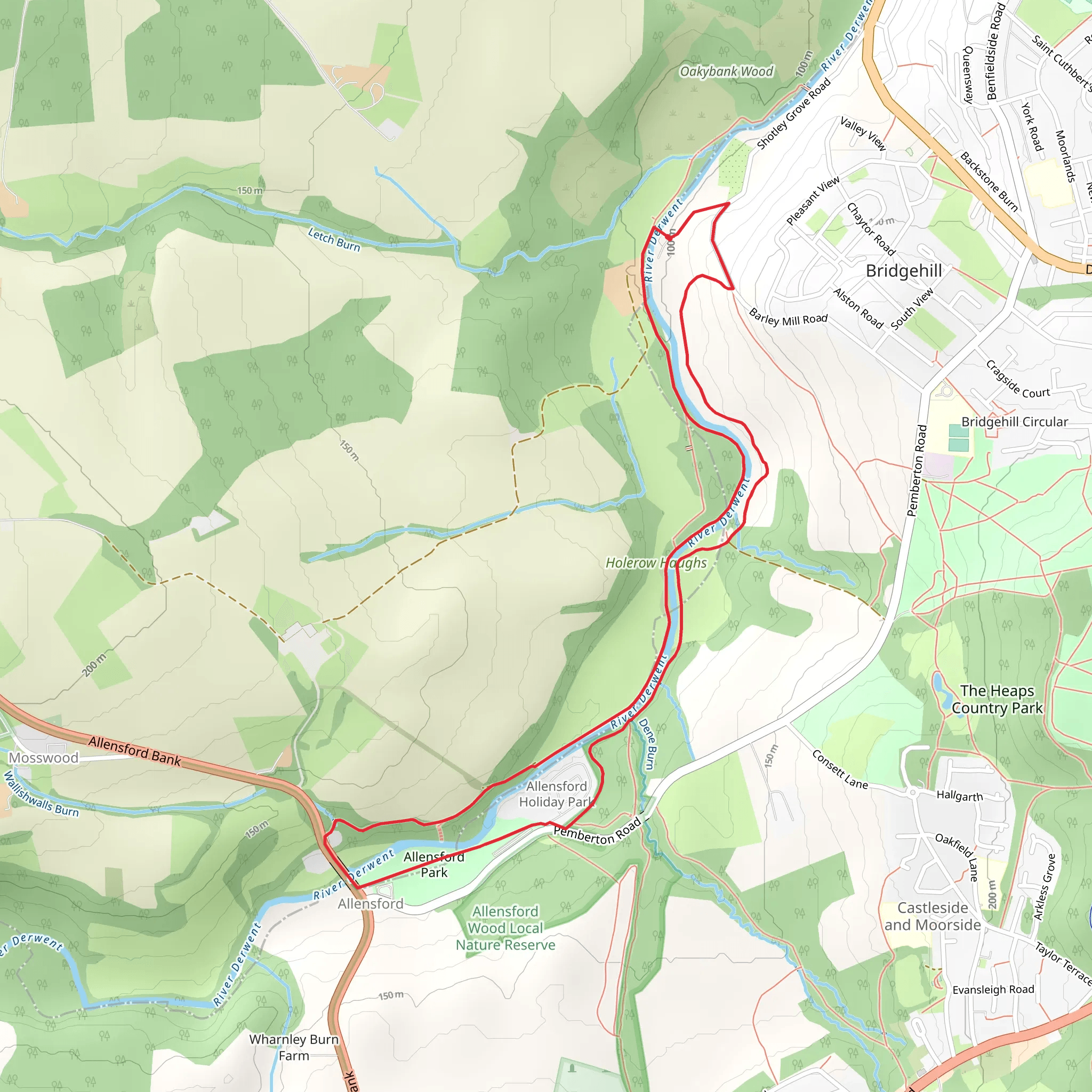 Allensford Park mobile static map