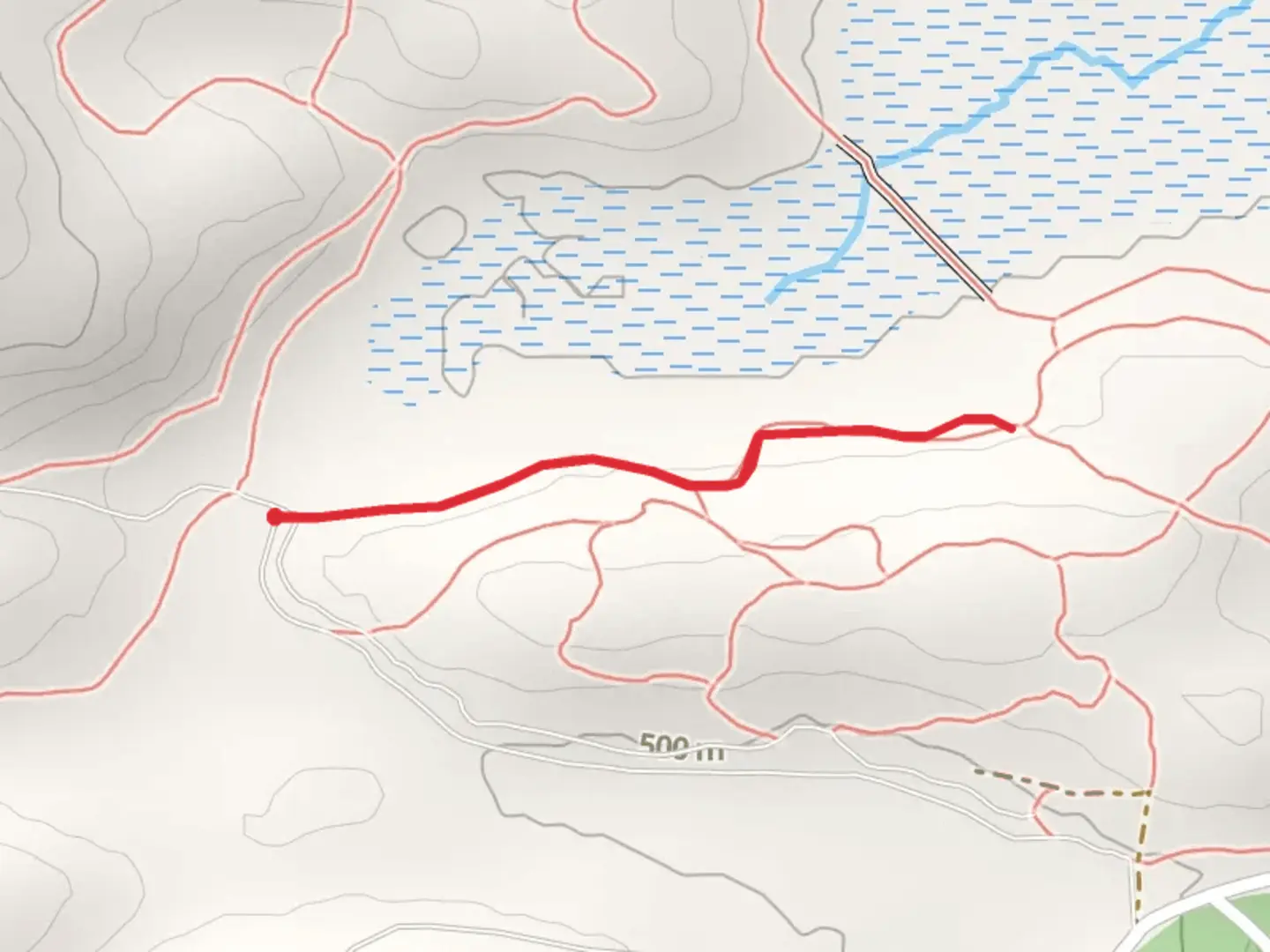 An image depicting the trail Skidder Trail - Orange and its surrounding area.