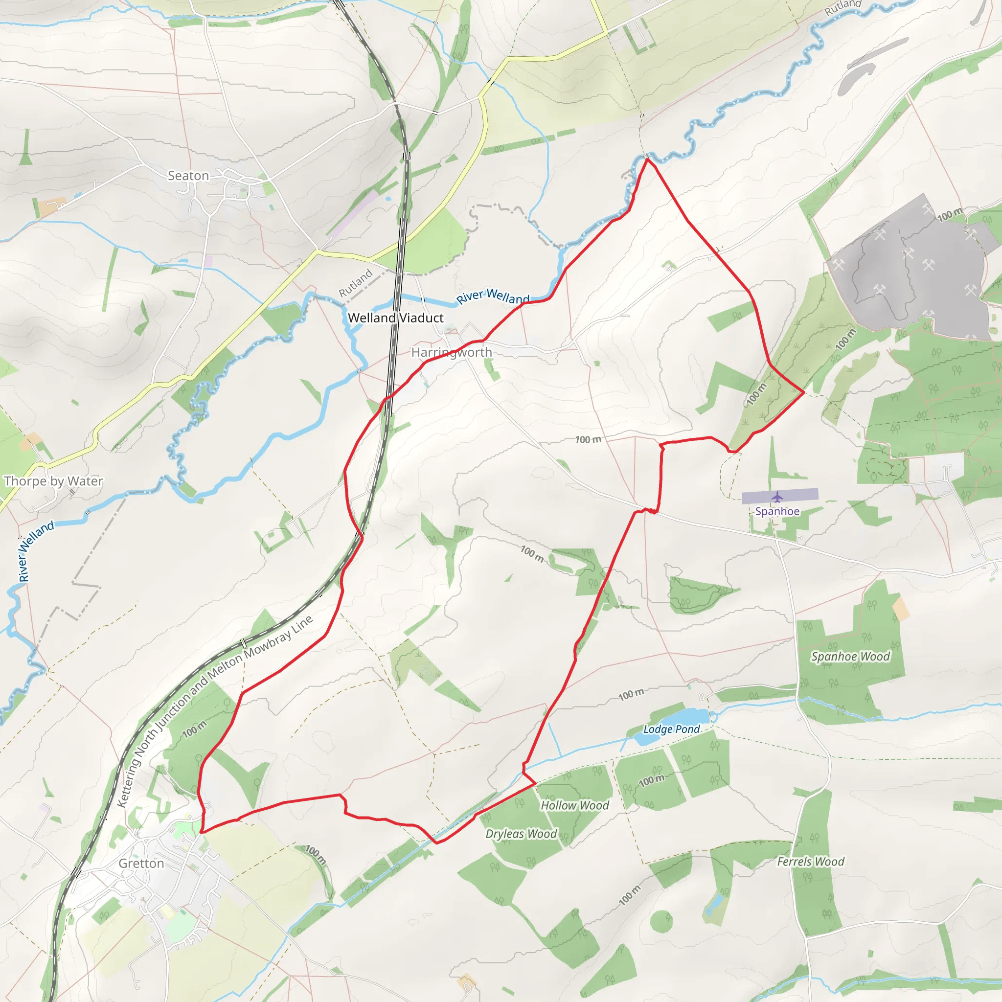 Harringworth Circular Walk mobile static map