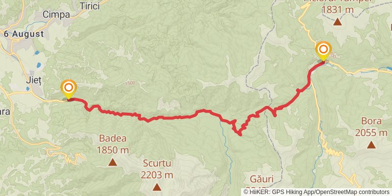 Trans Carpathian Hike stage 112 Map