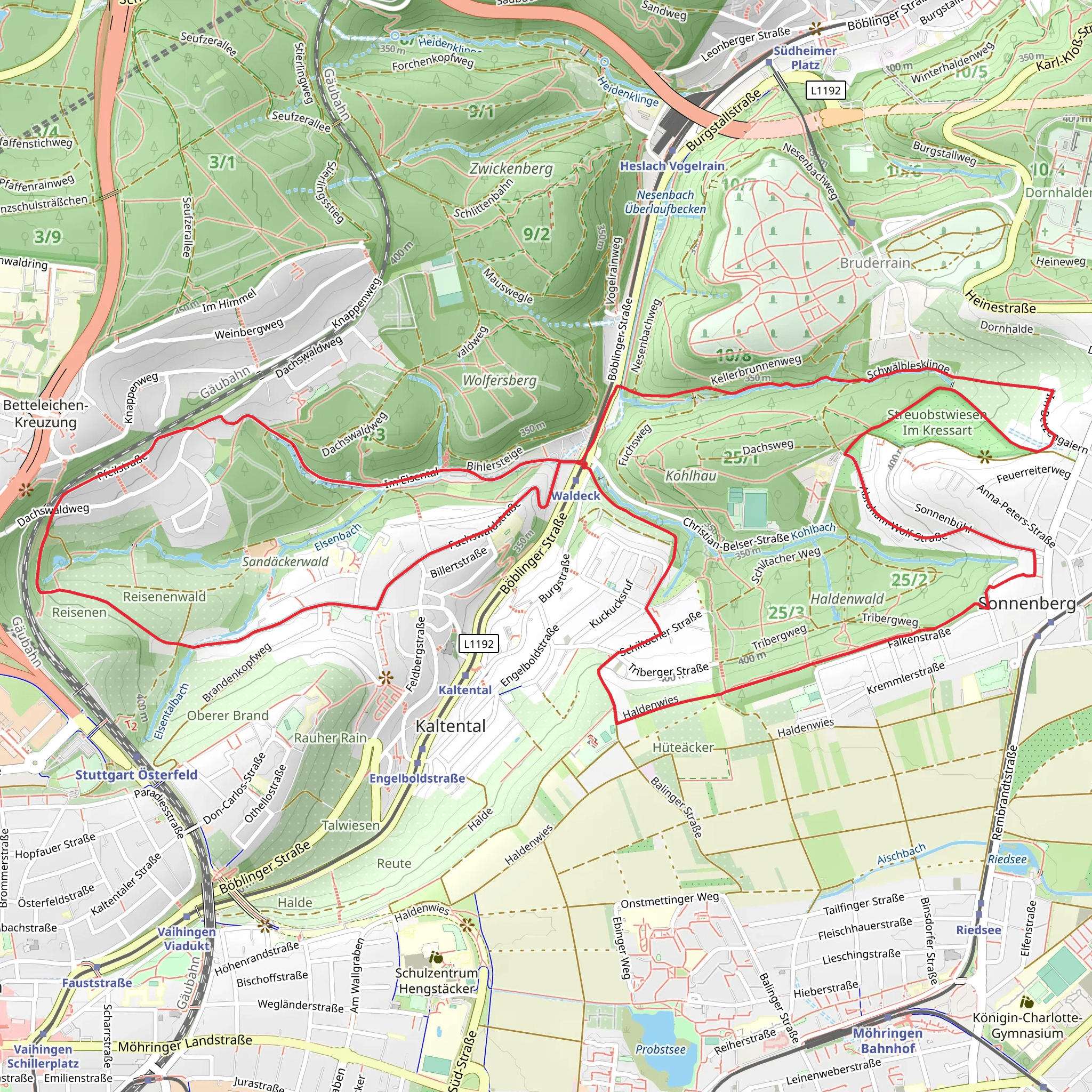 Schlosswaldäcker Loop mobile static map