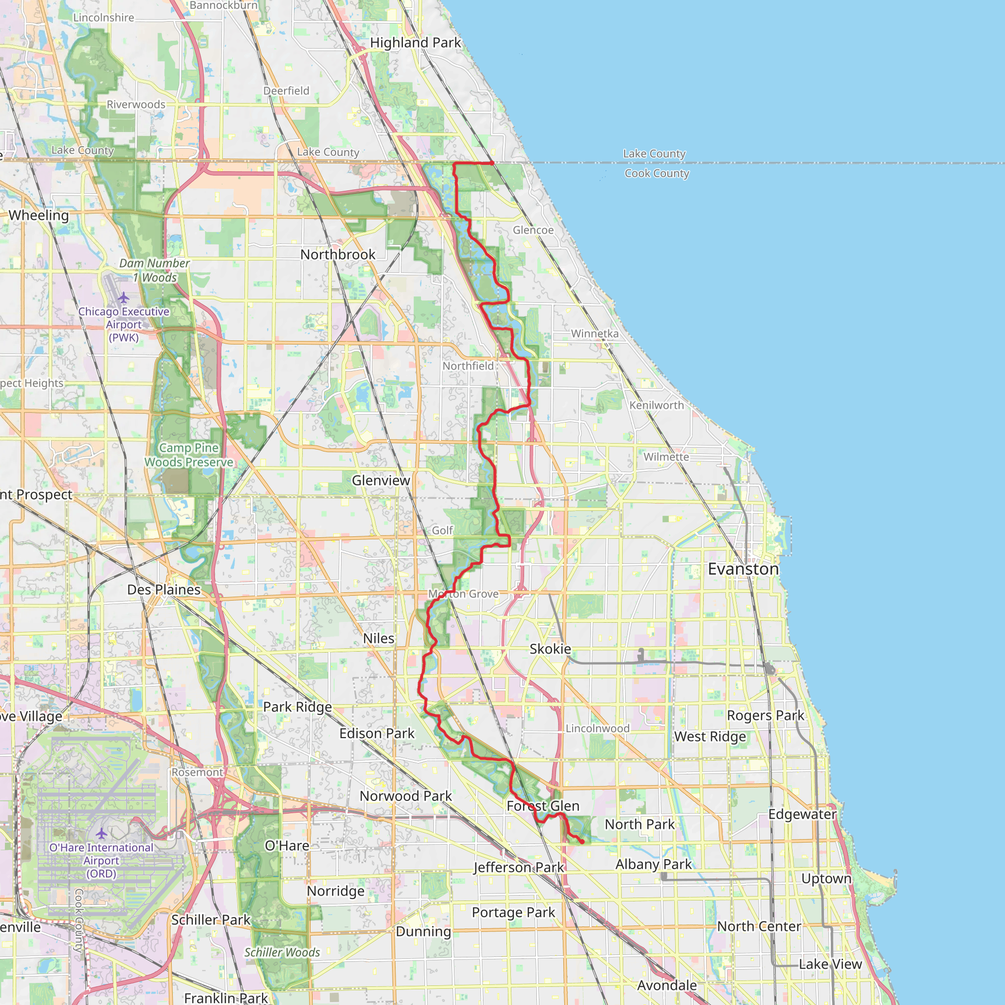 North Branch Blue Paved Trail mobile static map