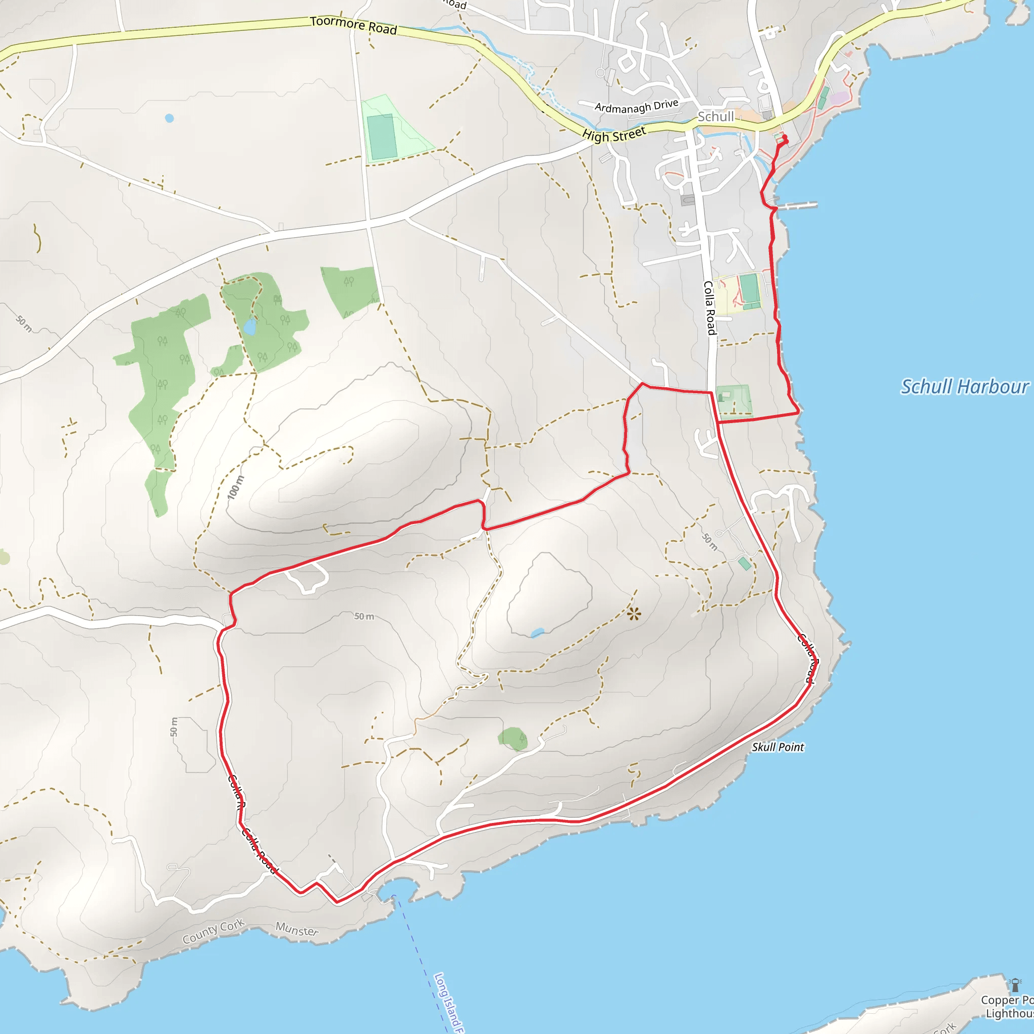 Fastnet Trails - Colla Loop mobile static map