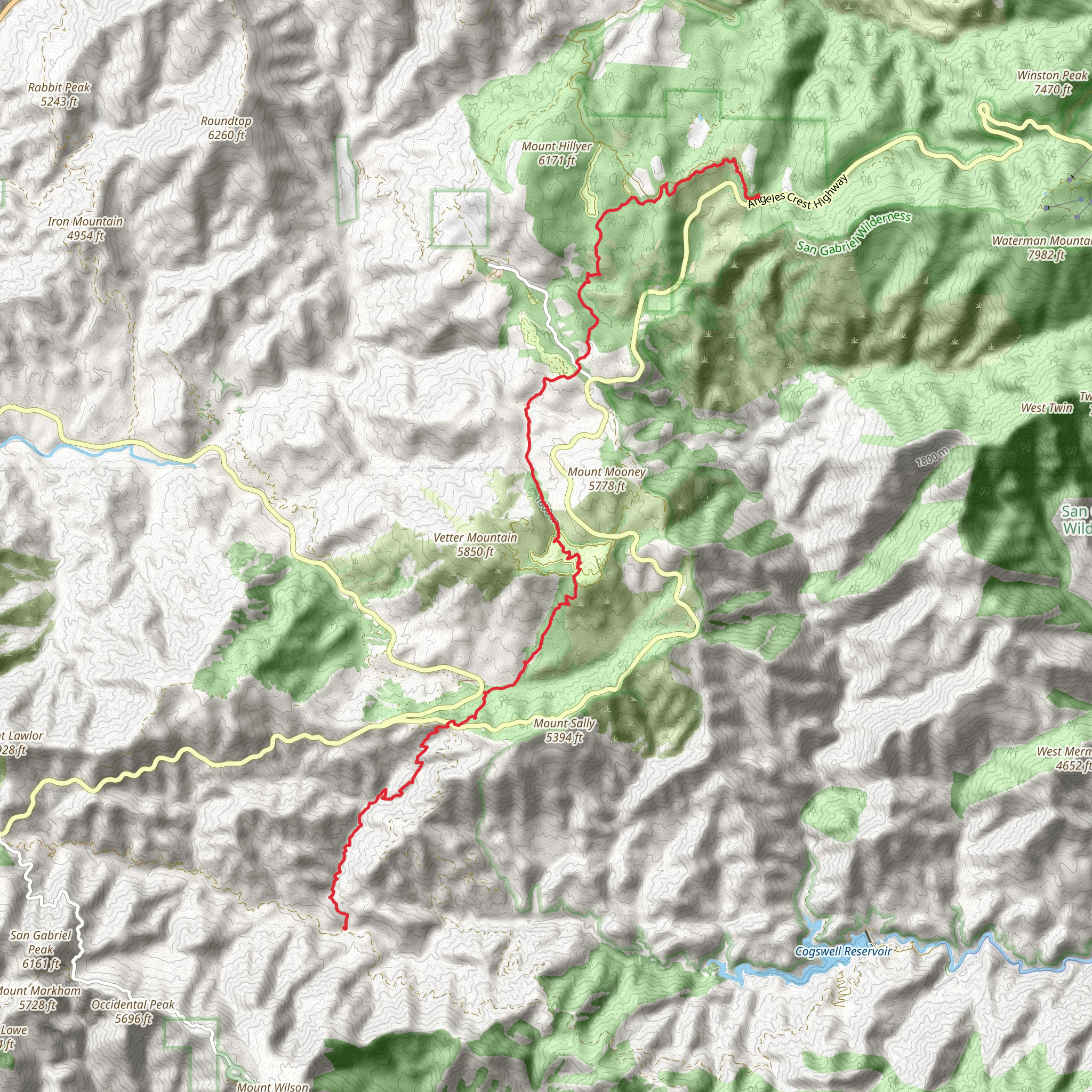 Silver Moccasin National Recreation Trail mobile static map