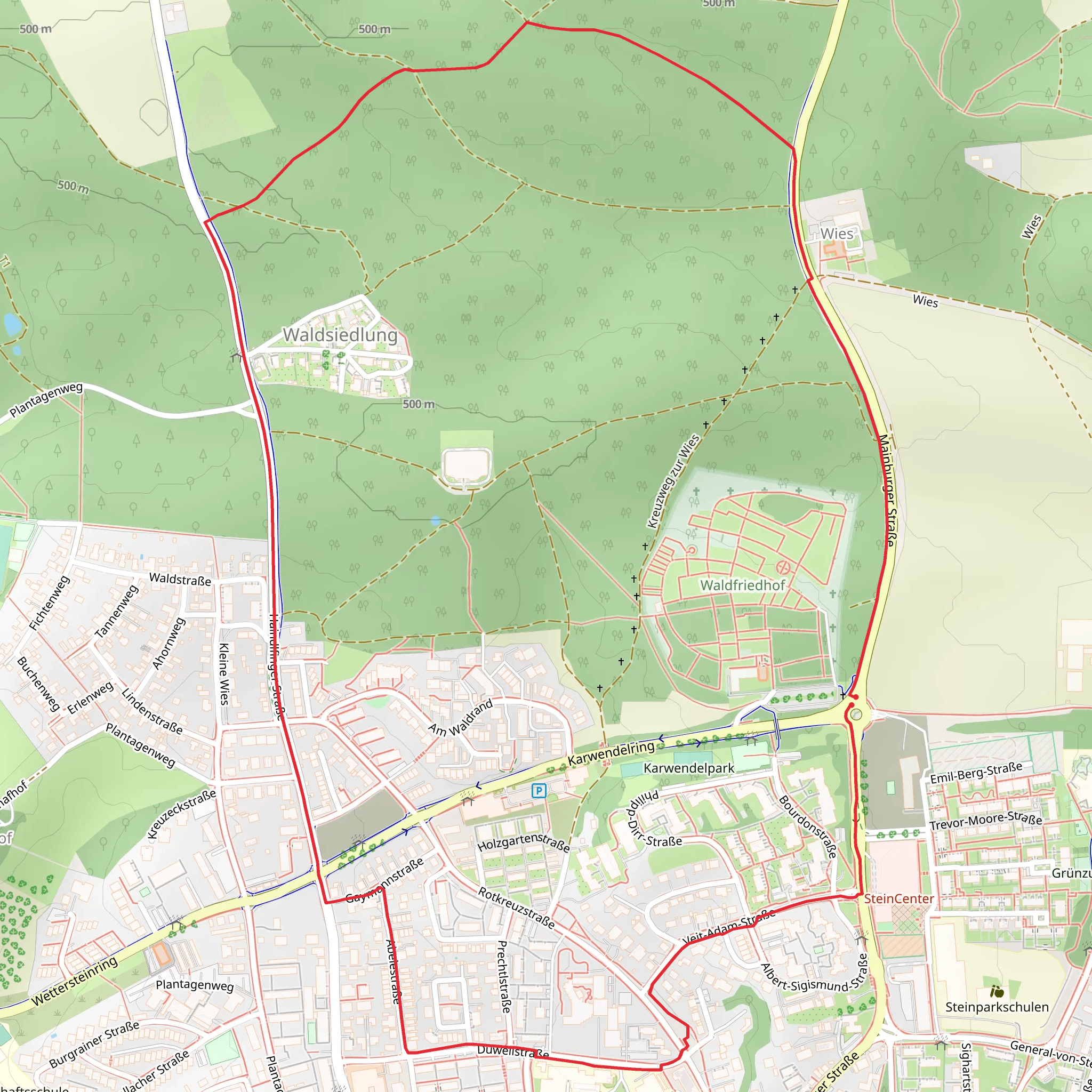 Waldsiedlung Loop mobile static map
