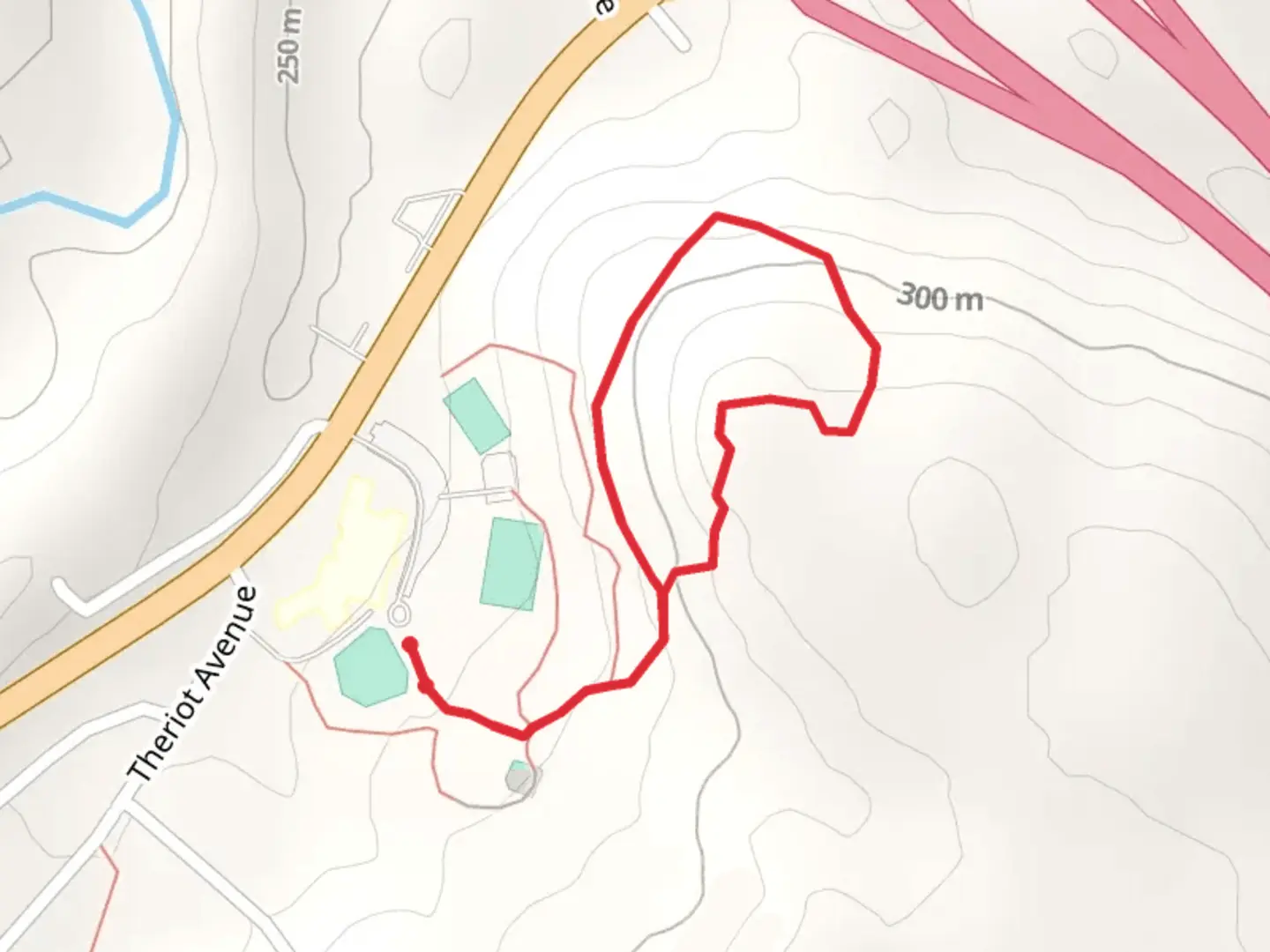 An image depicting the trail Cougar Hill Trail Loop and its surrounding area.