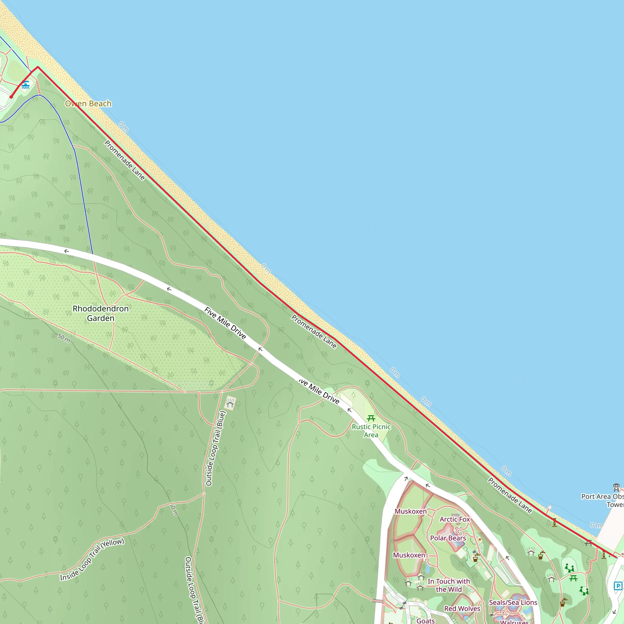 Promenade Lane mobile static map